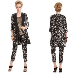 Trina Turk Knoxx Jacket black‎ and White Coat XS